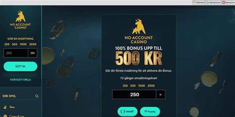 No Account Casino: Casino Online Tanpa Masalah