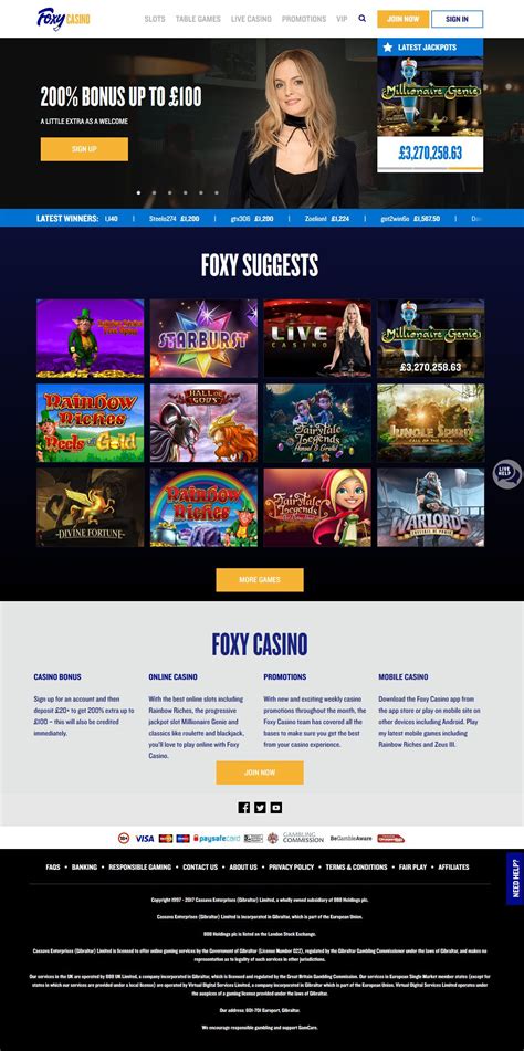 Foxy Casino: £10 Free upon Registration No Deposit Bonus