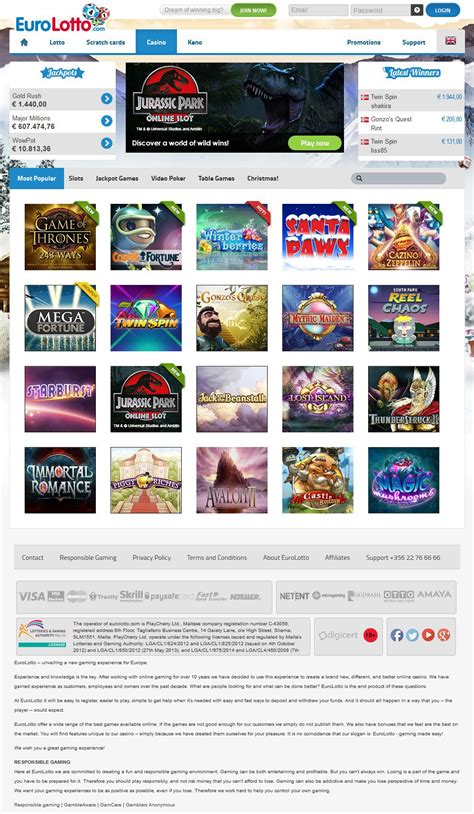 EuroLotto Casino: Is It Legit and Safe