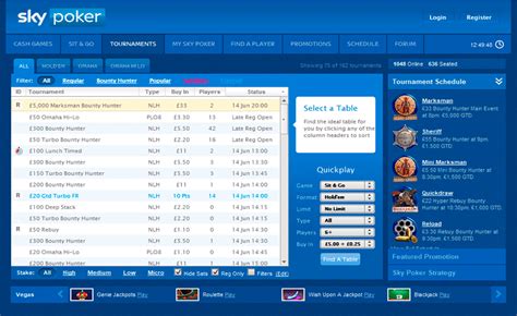 Sky Poker Freeroll Password and Tournament Schedule