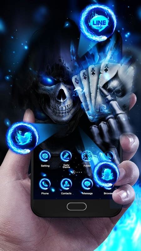 Horrible 3D Poker Skull Theme Launcher🔥: Menjadi Pengguna Ponsel yang Berbeda dengan Tema Launchernya