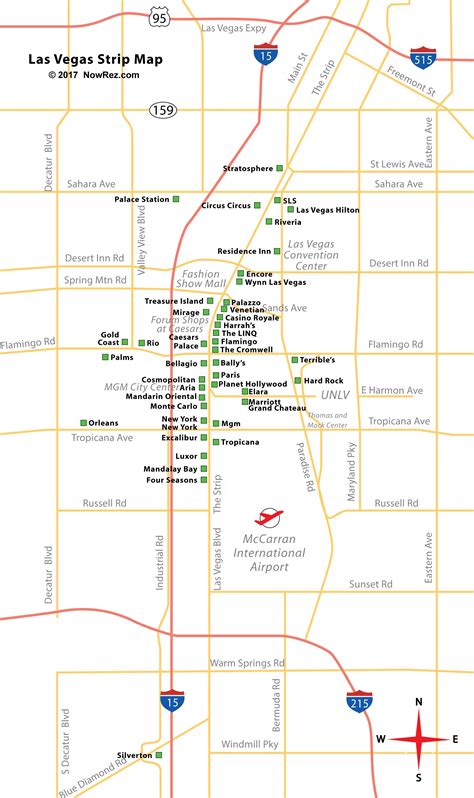 Las Vegas Strip Map 2024: A Guide to Navigating the Famous Stretch