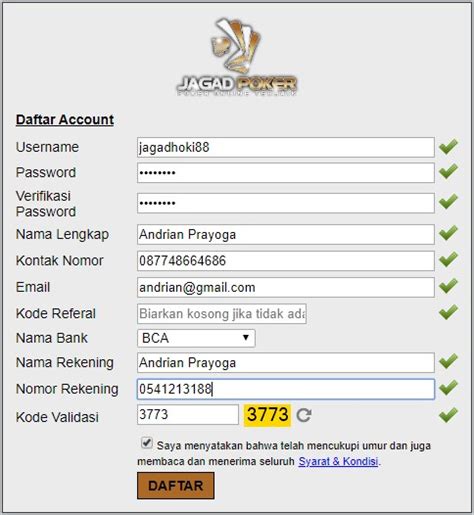 Mendaftarkan Akun Poker Judi Online dengan Cepat dan Mudah