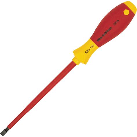 Screwdriver Slotted 100mm dari Wiha dengan Finishing ChromTop