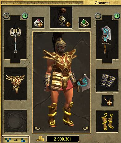 titan quest equipment slot down left