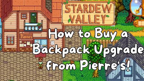 Artikel Backpacks di Stardew Valley