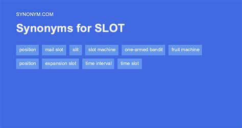 SLOT: Synonyms dan Antonyms