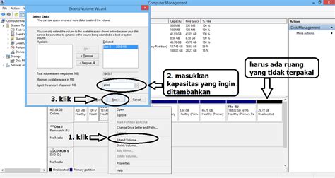 Mengembangkan Volume Disk (Partisi) di Windows