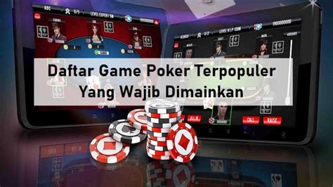 Game Slot: Mini Games Poker yang Seru dan Menarik