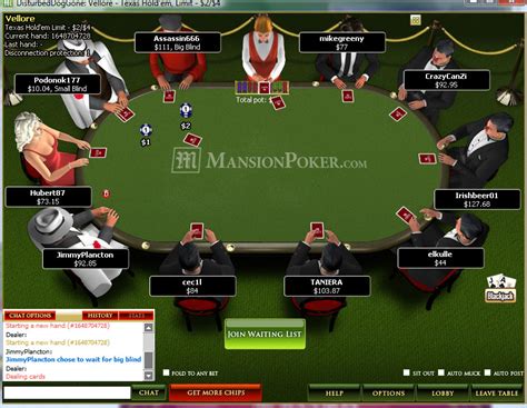 Mansion Poker: A Popular Online Poker Room