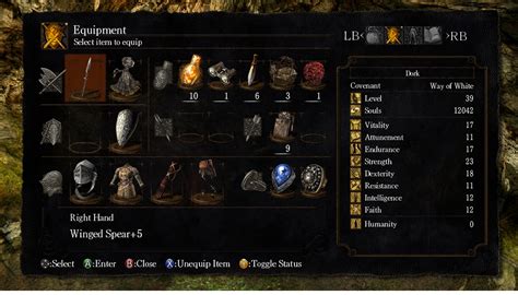 Penggunaan Equipment dan Magic di Dark Souls