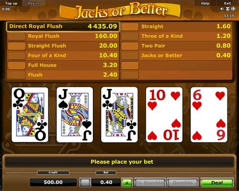 Permainan Video Poker Gratis: Jacks or Better