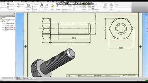 Membuat Model Baut 3D di AutoCAD: Langkah demi Langkah