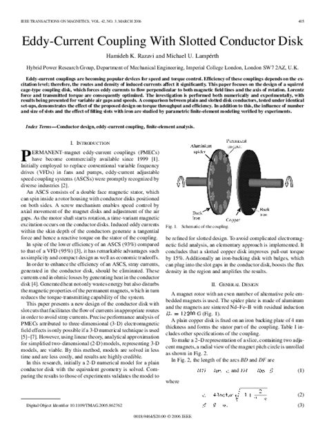 Eddy-Current Coupling dengan Disk Konduktor Slotted