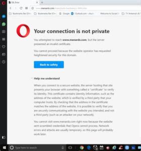 Mengatasi Kesalahan Connection Error di Opera Mini