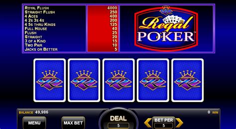 Regal Poker Deluxe: A No-Frills Video Poker Game