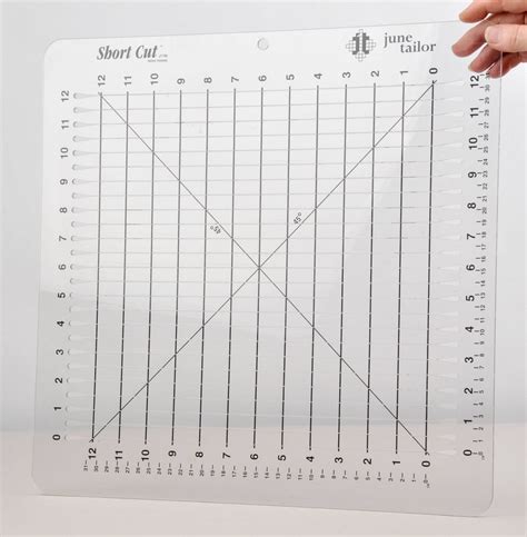 June Tailor Shape Cut 12”x12” Slotted Ruler: A Game-Changer for Quilters and Crafters