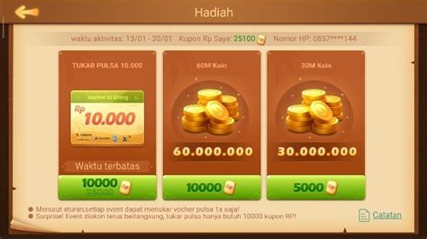 Cara Menukarkan Kupon RP Higgs Domino Menjadi Pulsa