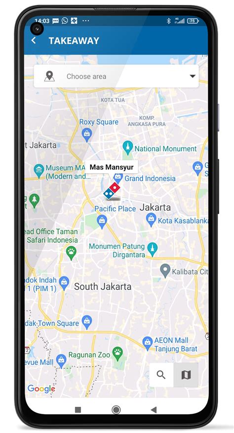 Cari Domino’s Pizza di Jakarta dengan Google Maps