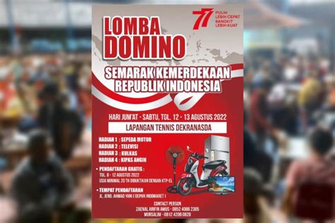 Pertandingan Domino SEROJA CUP 2020: Kegiatan Komunitas yang Meriah dan Solidaritas