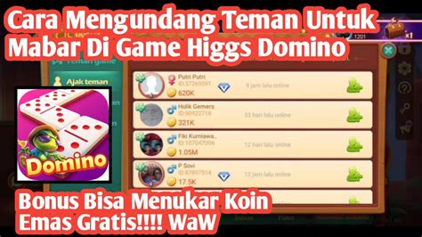 Cara Mabar Higgs Domino dengan Temanmu