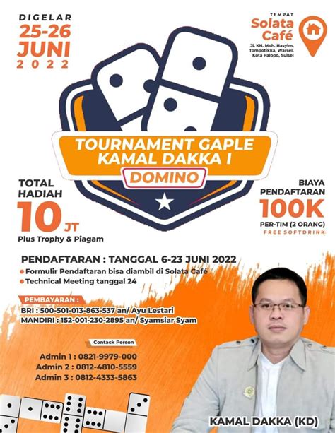 Membuat Desain Pamflet Lomba Kartu Domino yang Menarik