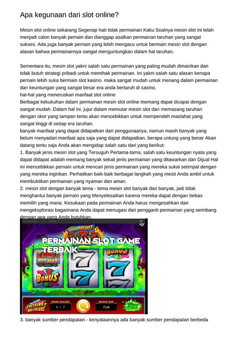 Pengertian Slot dalam Kamus Bahasa Inggris Terjemahan Indonesia