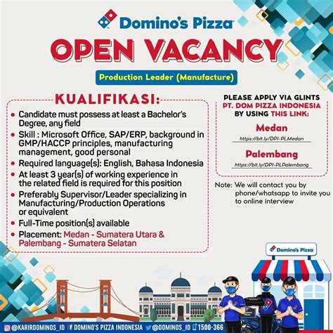 Berapa kisaran Gaji di Domino’s Pizza Indonesia Perbulan nya