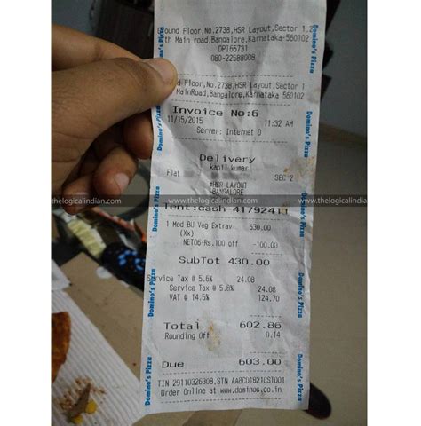 Mengenal Domino’s Pizza Bill: Contoh Dokumen Invoice Pada Restoran Pizza