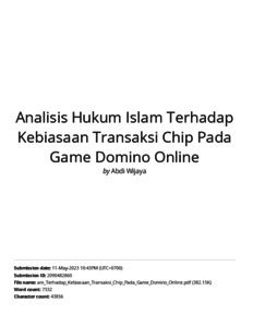 Hukum Perjudian dalam Game Higgs Domino Island: Analisis Syariah