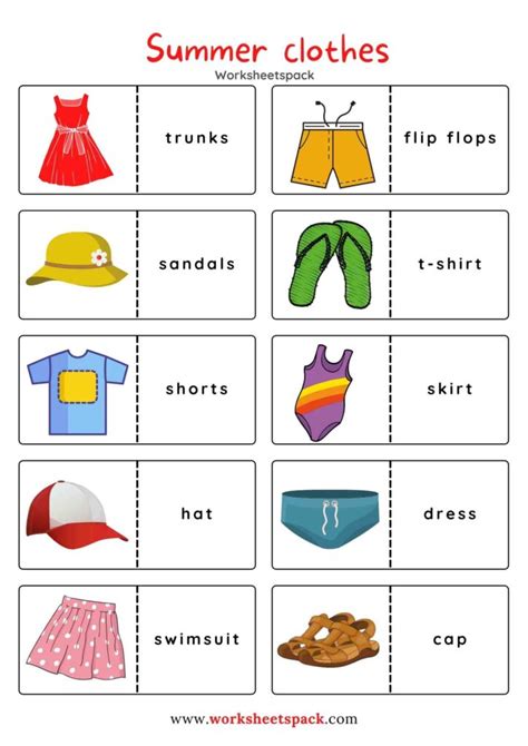 Dominoes: A Fun Way to Learn Clothes Vocabulary