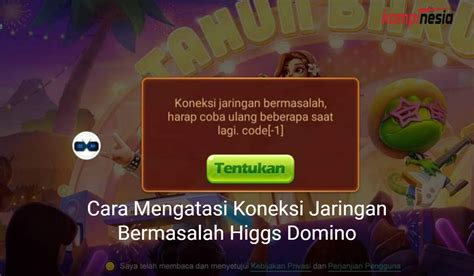 Cara Mengatasi Koneksi Jaringan Bermasalah Higgs Domino