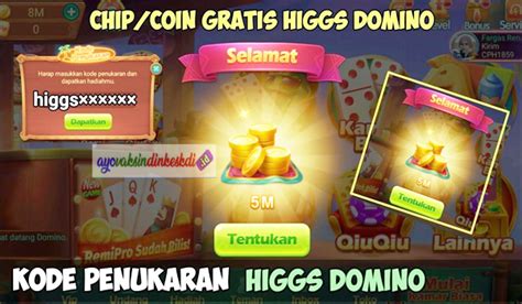 Hadiah dari Kode Penukaran Higgs Domino 2023: Chip dan Berlian Galore