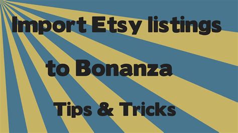 Importing Listings from Bonanza to Seller Sourcebook