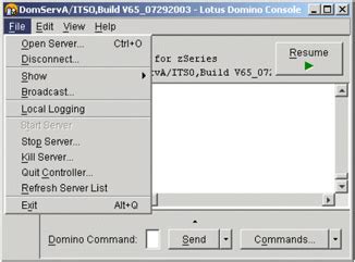 Menghentikan Domino Server dari Command Line