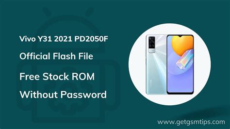 Mengenai Firmware Vivo Y31 2021 PD2050F (Stock ROM