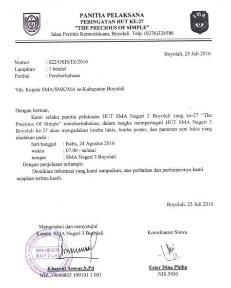 Contoh Surat Undangan 17 Agustus untuk Pegawai