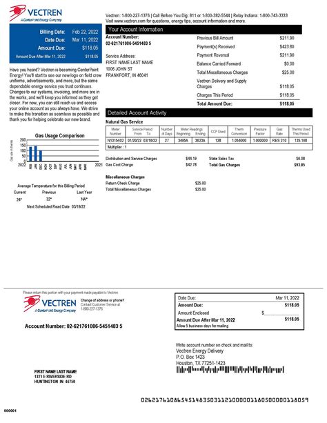 Fake Utility Bill for Proof of Address