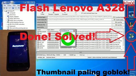 Cara Flash Lenovo A328 MTK6582 dengan Scatter File yang Sudah Di-Test 100