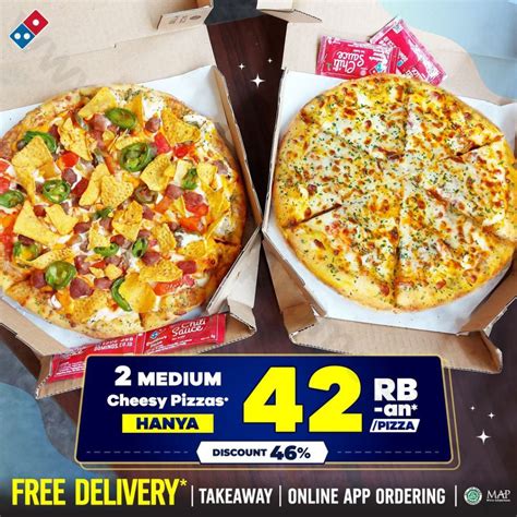 DOMINO’S PIZZA Promo Diskon 46% untuk 2 Medium Best Seller hanya 85RB