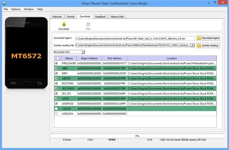 Penggunaan Scatter File untuk Membuat Back-up ROM di Ponsel Mediatek