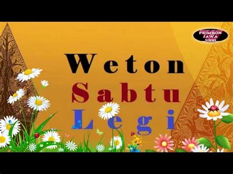 Menyiapkan Rezeki dengan Weton Sabtu Legi