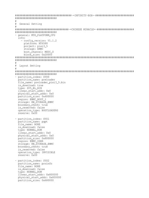 Membuat File Scatter untuk Mediatek SP Flash Tool