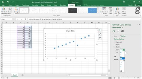 excel change scatter bullet