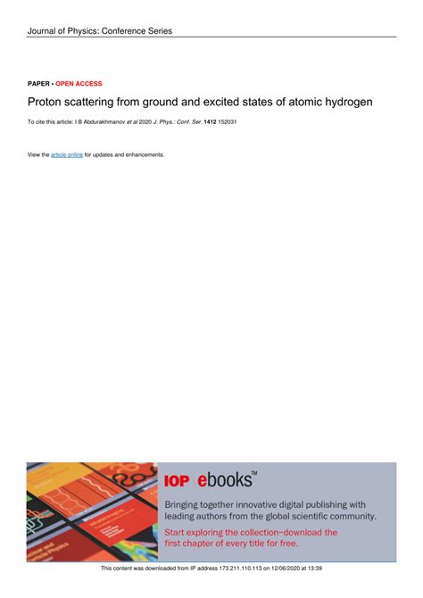 Scattering Proton dari Keadaan Tinggi Atom Hydrogen