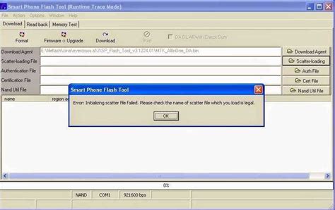 Mengatasi Kesalahan “Initializing Scatter File Failed” pada SP Flash Tool