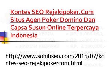 Mastah-Mastah, Siapkan Amunisi untuk Kontes SEO POKERWALET.COM