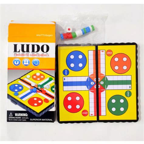 Mainan Magnet 3 in 1: Ludo, Ular Tangga, dan Halma