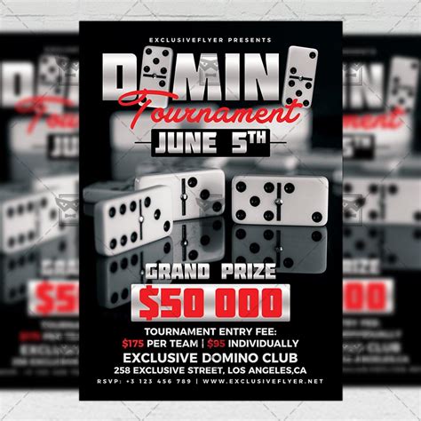 Domino Game Card Printable PSD Template – A Fun Way to Host Game Nights