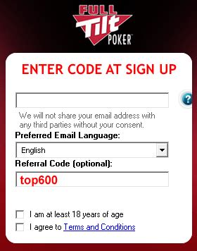 Bonus Code Full Tilt Poker – 100% Up To $600